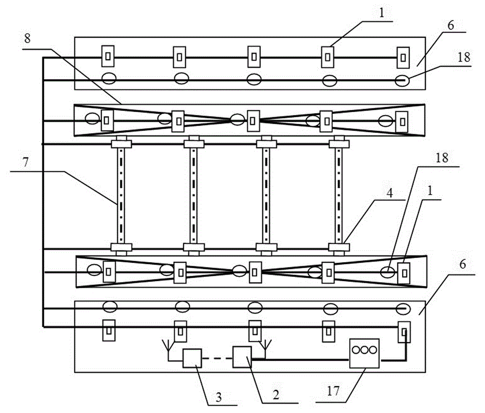 Remote intelligent monitoring and three-dimensional early warning method and system for stress stability of deep foundation pit