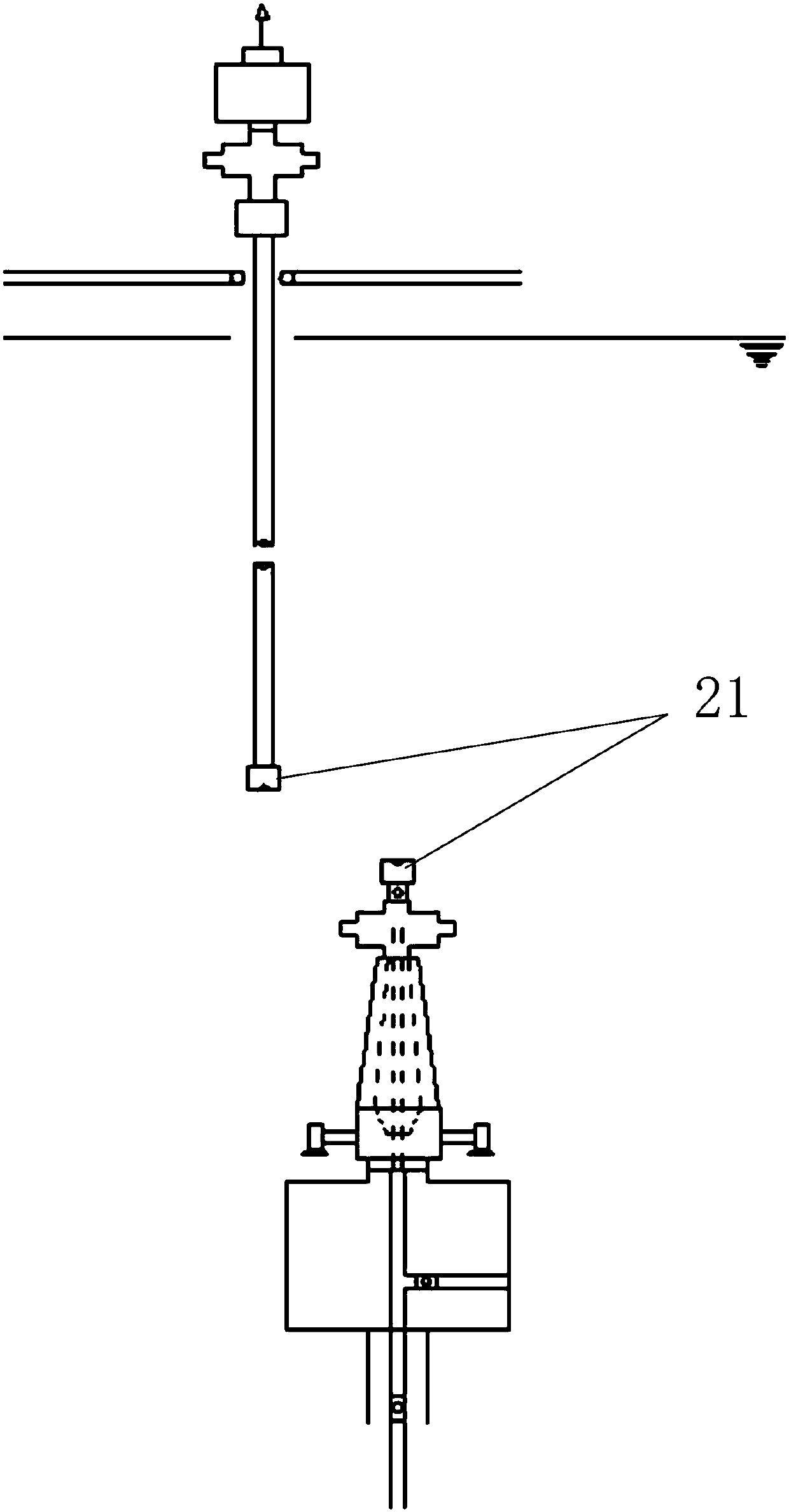 Deepwater oil-gas field light well repairing device and method