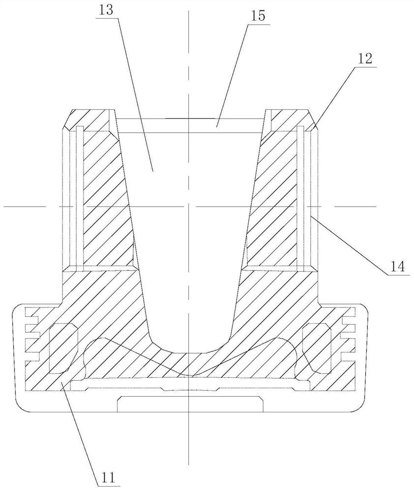 Reduced-diameter steel piston forming device and forming method