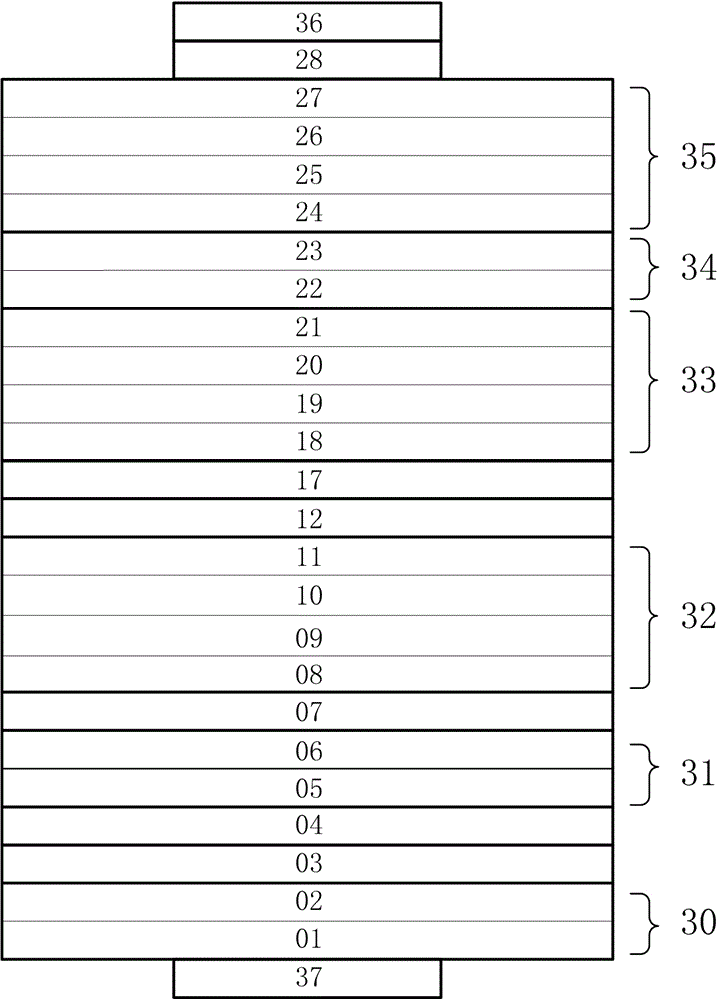 Gainp/gaas/ingaas/ge four-junction solar cell and preparation method thereof