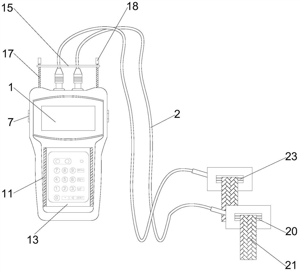 Irrigation pipeline water detection equipment