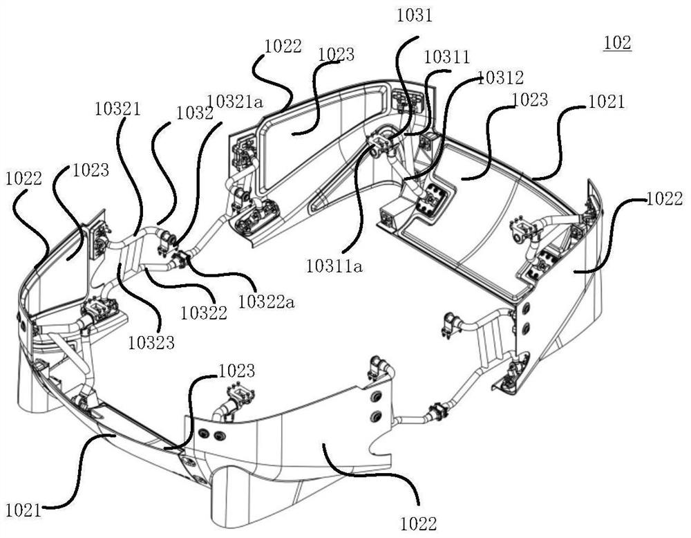 Bogie system of railway vehicle, and railway vehicle