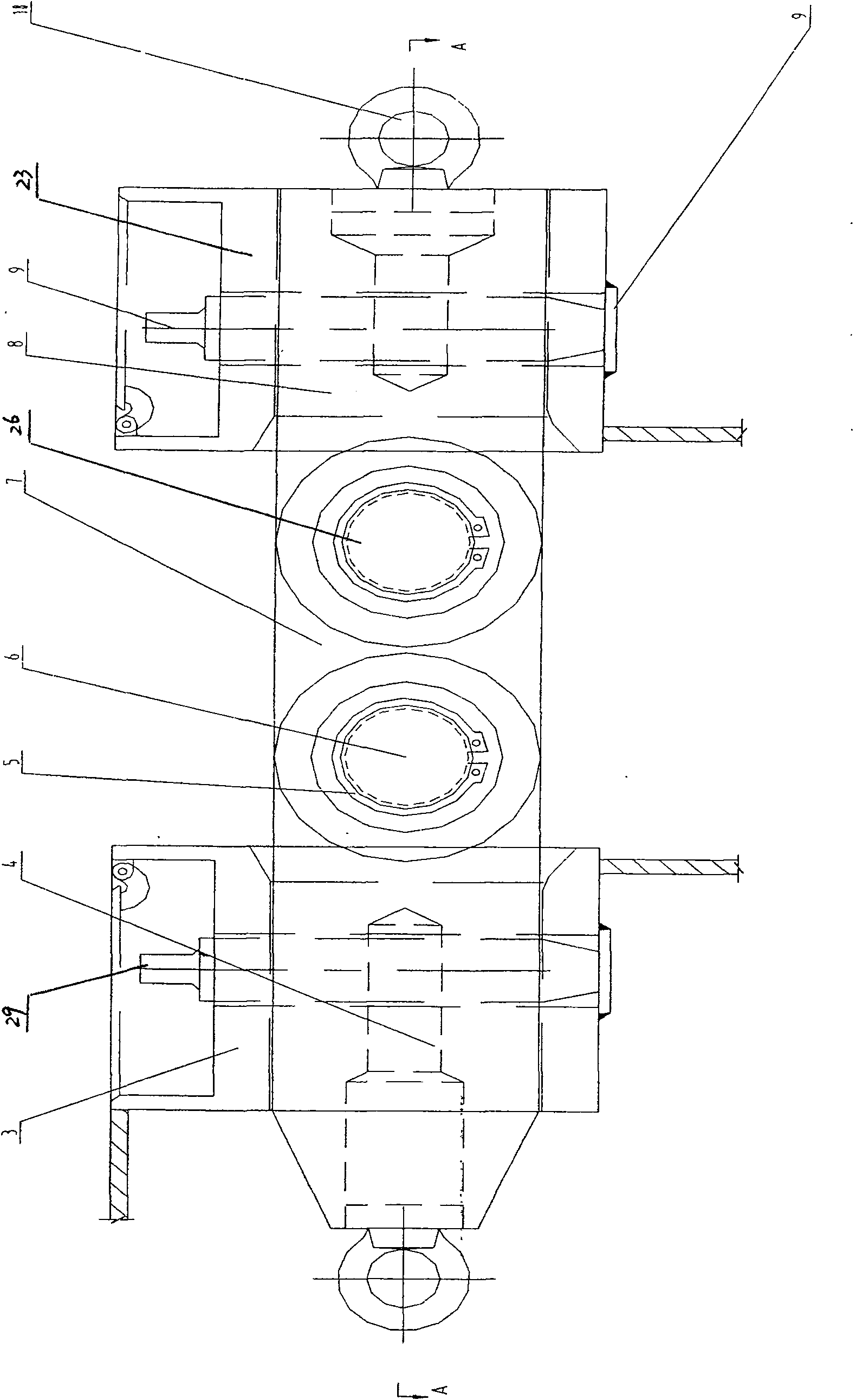 Offshore buoyancy tank combination type adjustable fitting