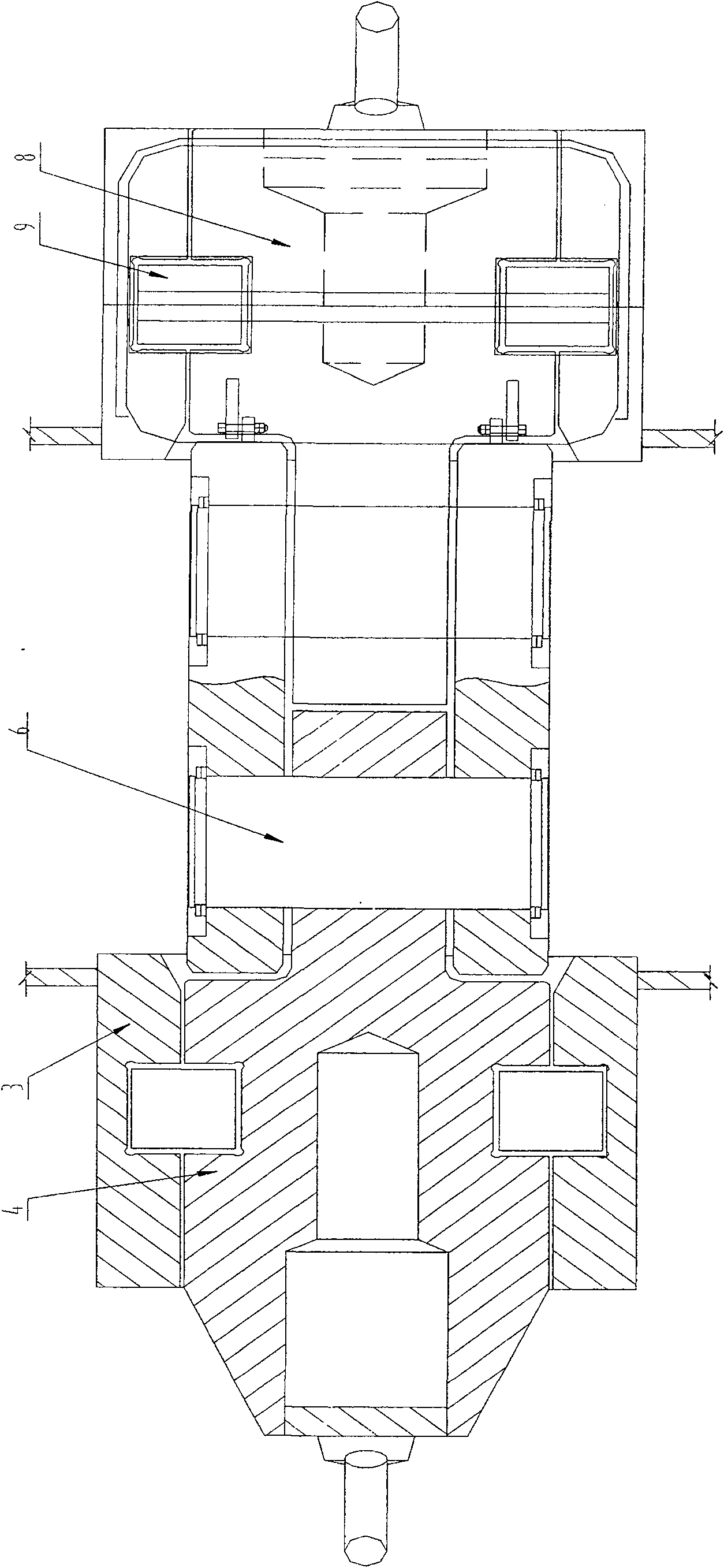 Offshore buoyancy tank combination type adjustable fitting