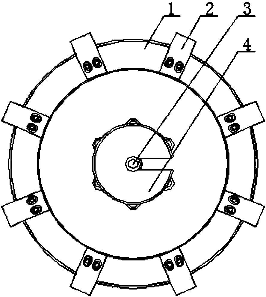 Fast locking device special for spline connection disc