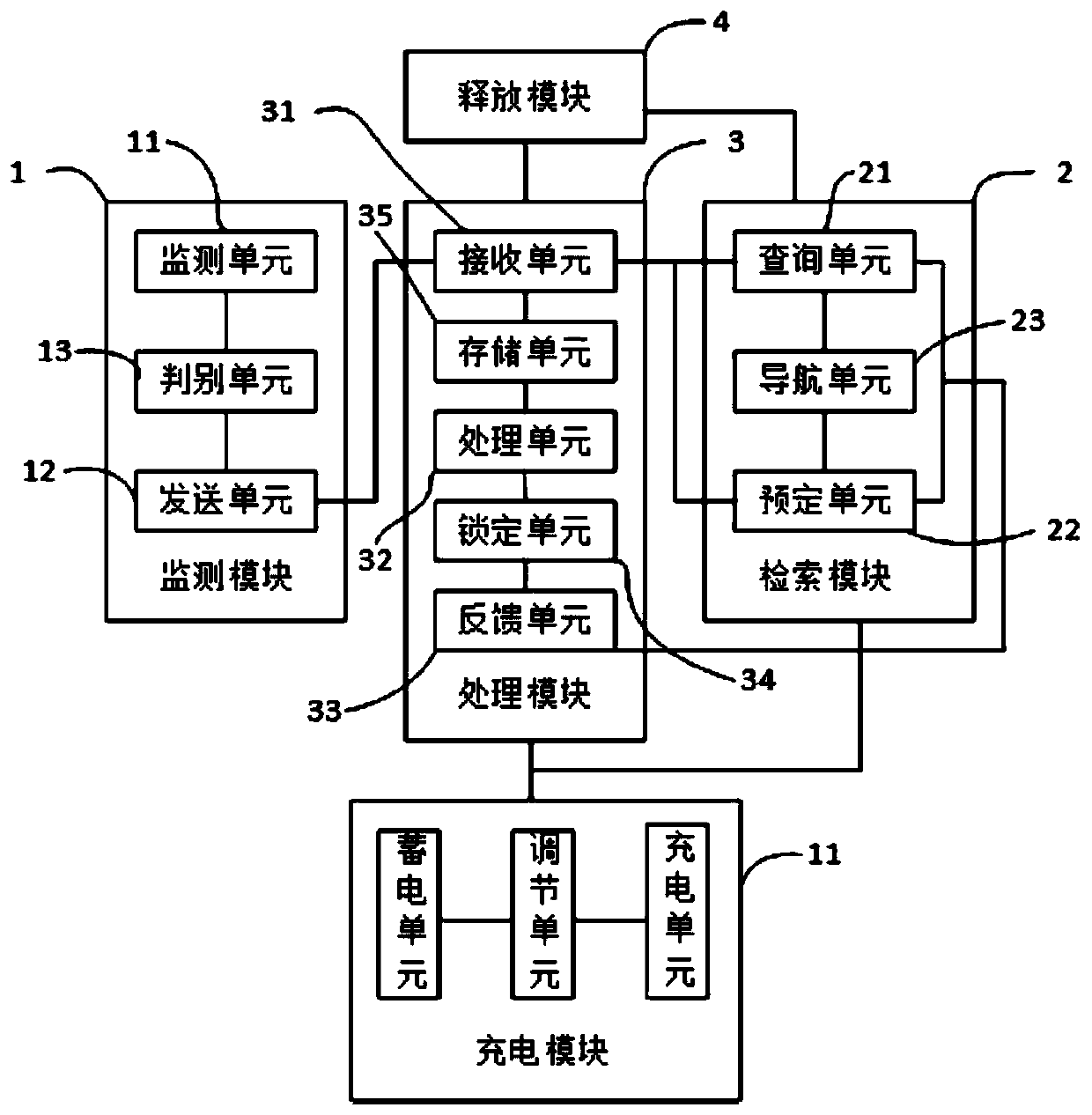 Intelligent parking space system with power supply service