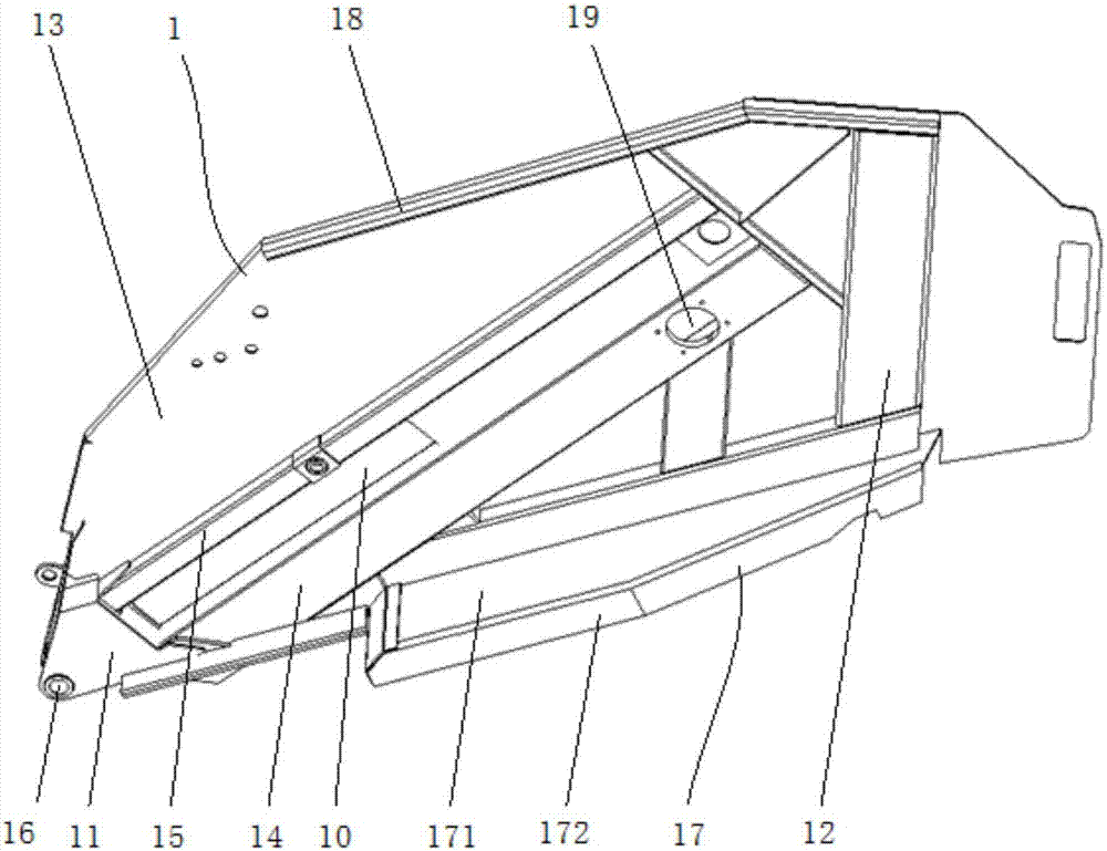 A welding device for side plates of garbage truck fillers