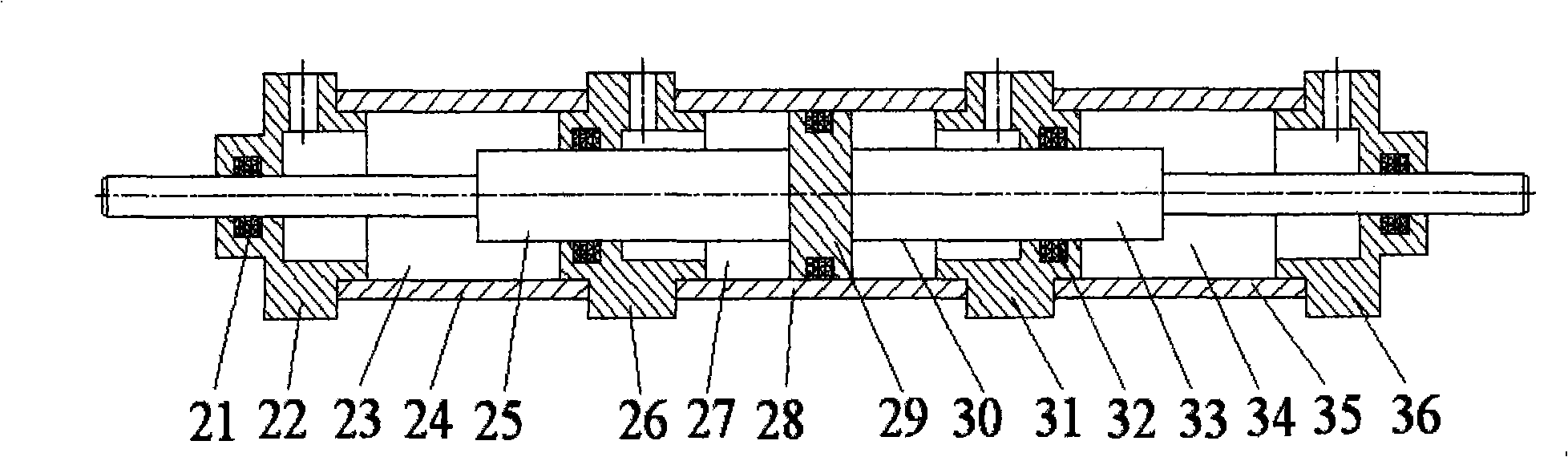 Plunger type double-ejector rod gas-liquid vat and gas-liquid combination-controlled position and speed servo control device