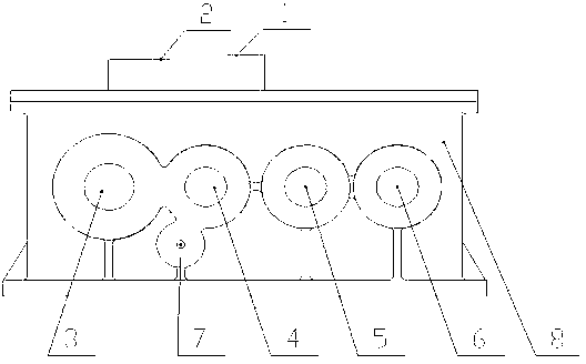 Integral gearbox of road roller