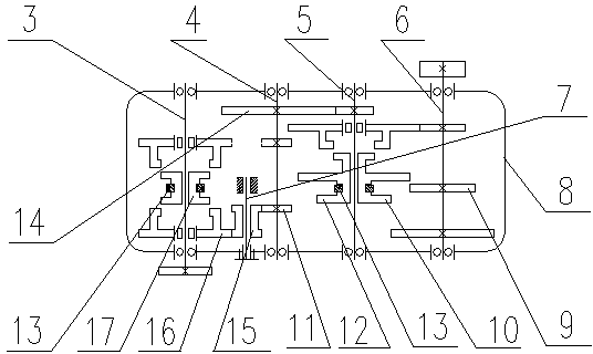 Integral gearbox of road roller