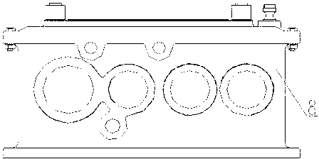 Integral gearbox of road roller