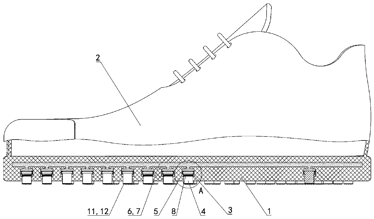 Anti-slip shock-absorbing shoes for snow removal