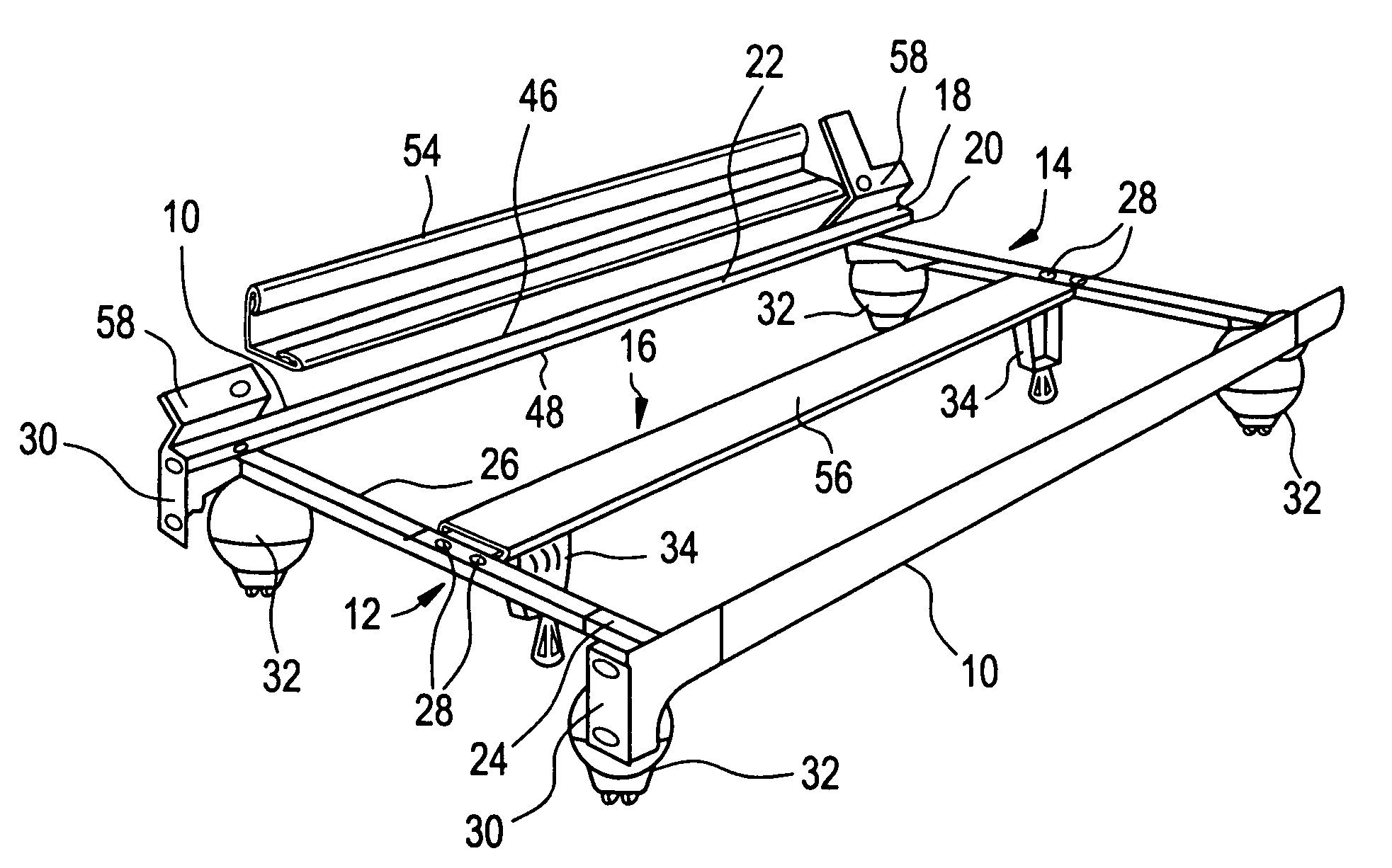 Snap on protective members for bed frames