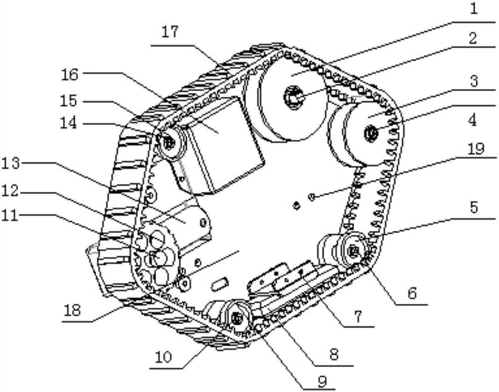 Pipeline robot magnetic absorption track structure