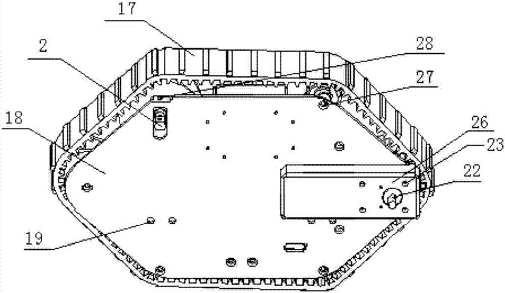 Pipeline robot magnetic absorption track structure