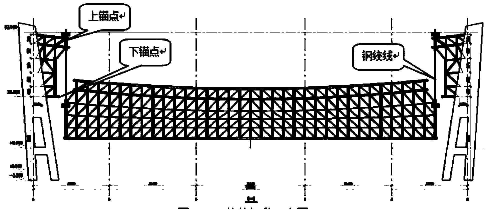 Integral lifting method for ultra-long light thin giant steel tube truss