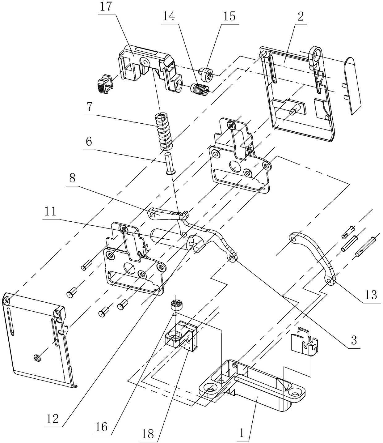 Buried type hinge structure