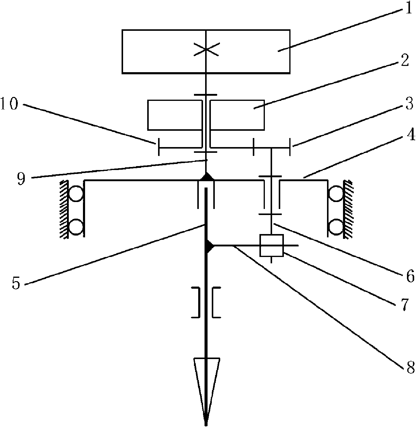 Rotary and stepping torsional-vibration composite-motion mechanism