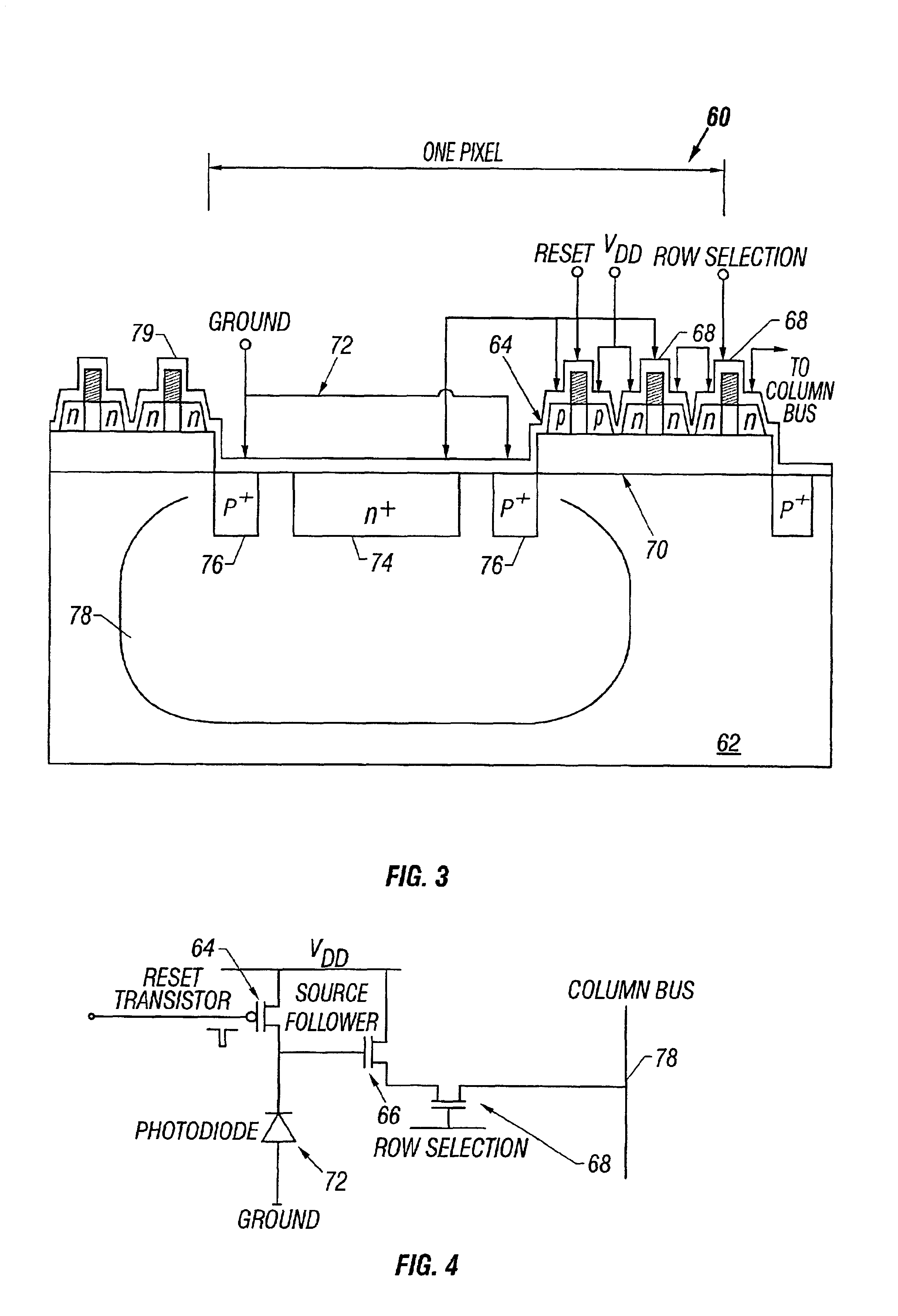 Silicon-on-insulator (SOI) active pixel sensors with the photosite implemented in the substrate