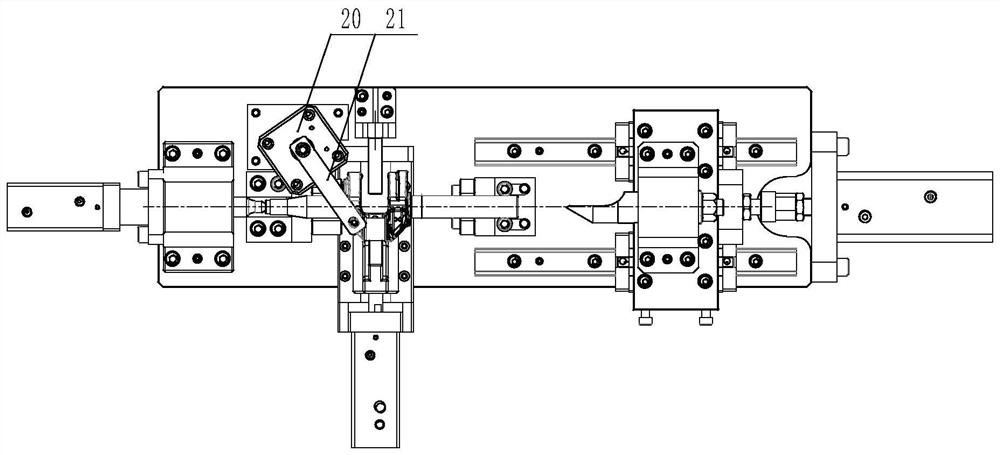 Clamping fixture for milling key grooves in two ends of crankshaft