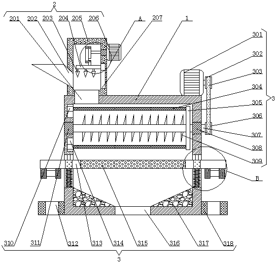 Equipment for preparing feed from straw and preparation method of feed