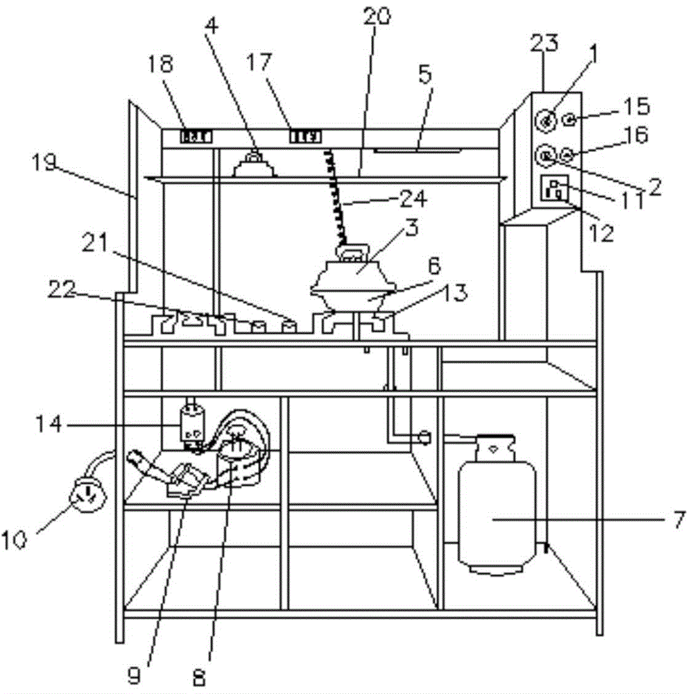 Device and method for making Henan style egg cooked in iron pan