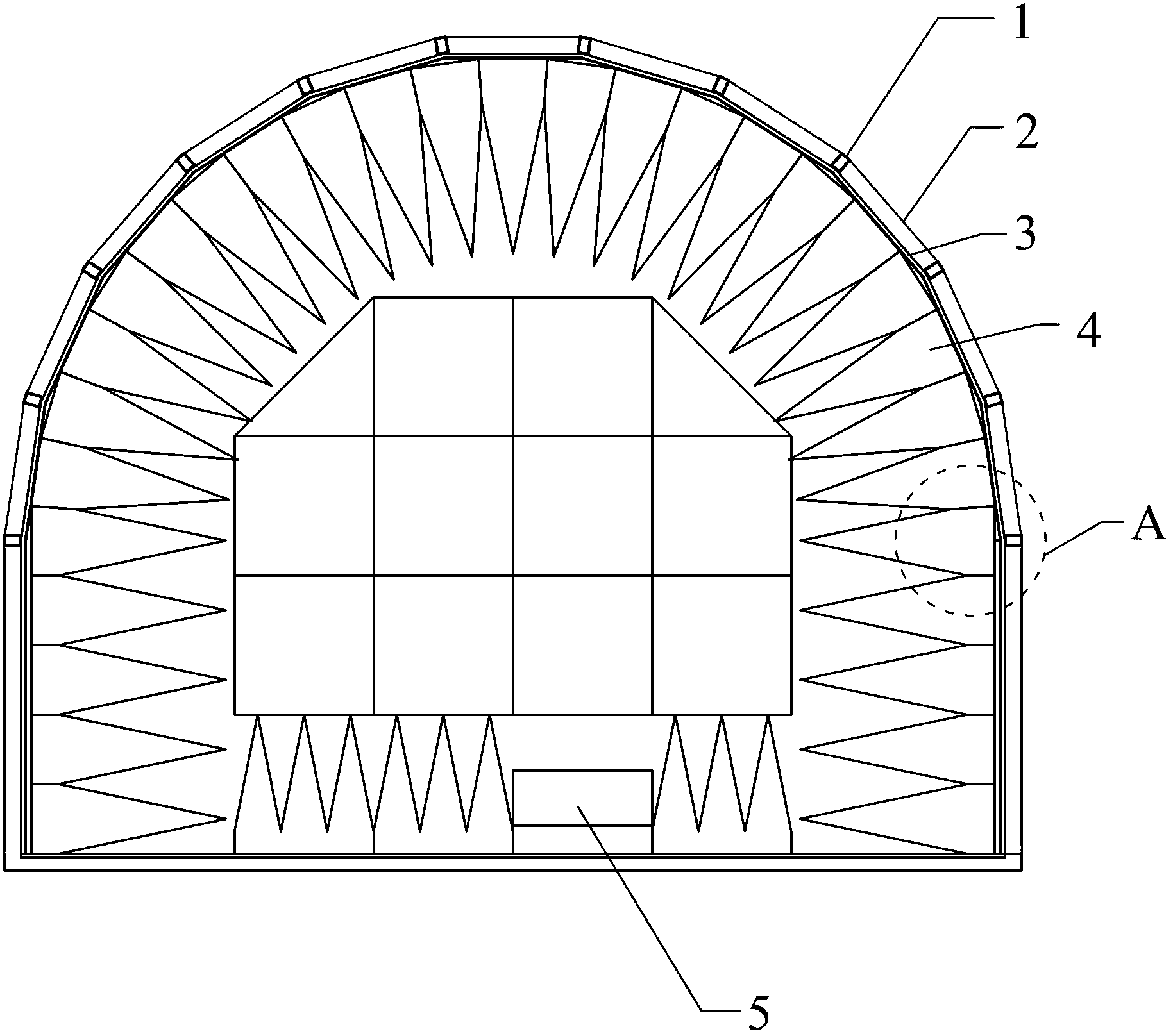 Microwave anechoic chamber for intermodulation test