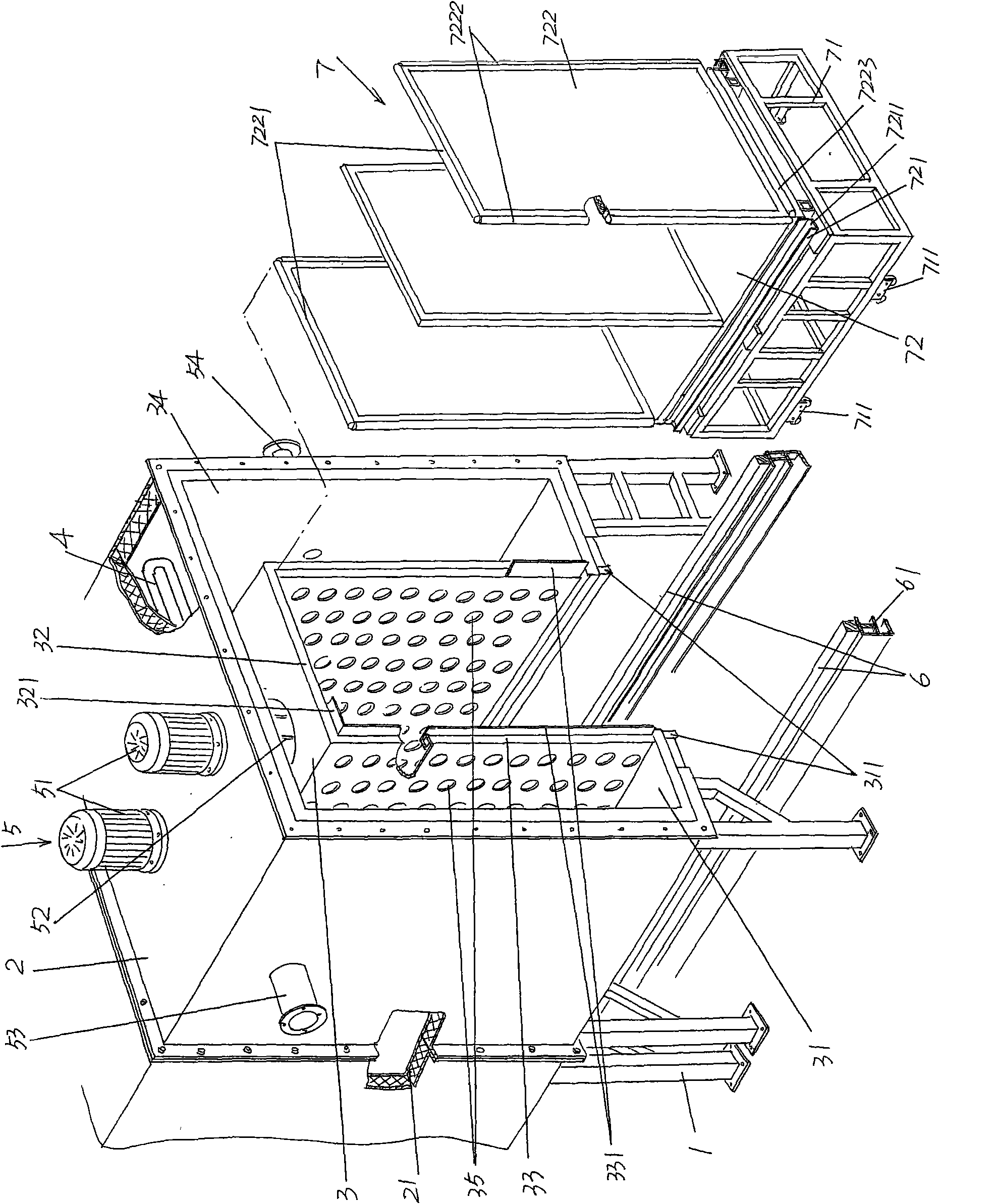 Sealing structure of electronic product annealing or sintering furnace and carrying cart