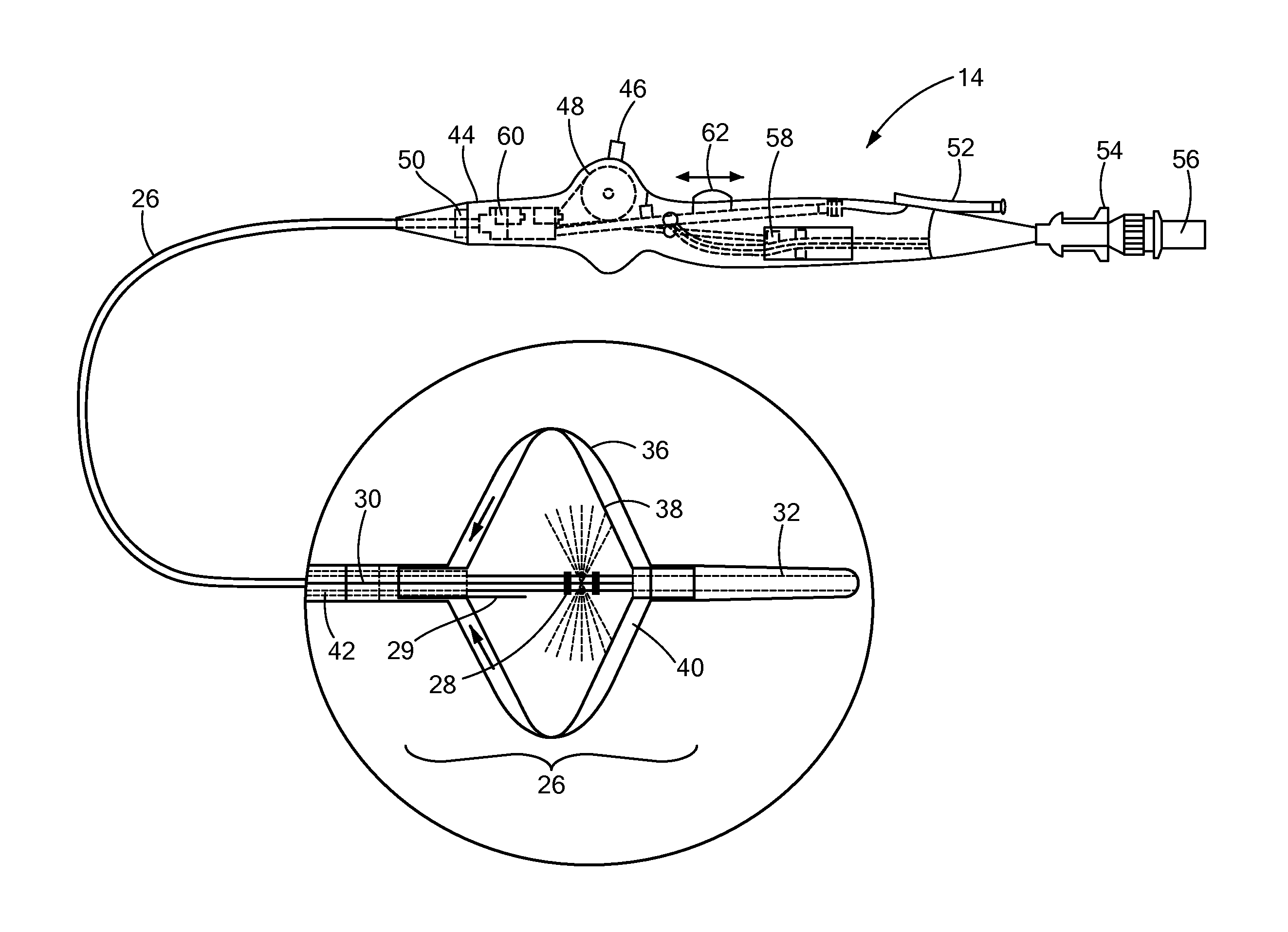 Dual injection tube cryocatheter and method for using same