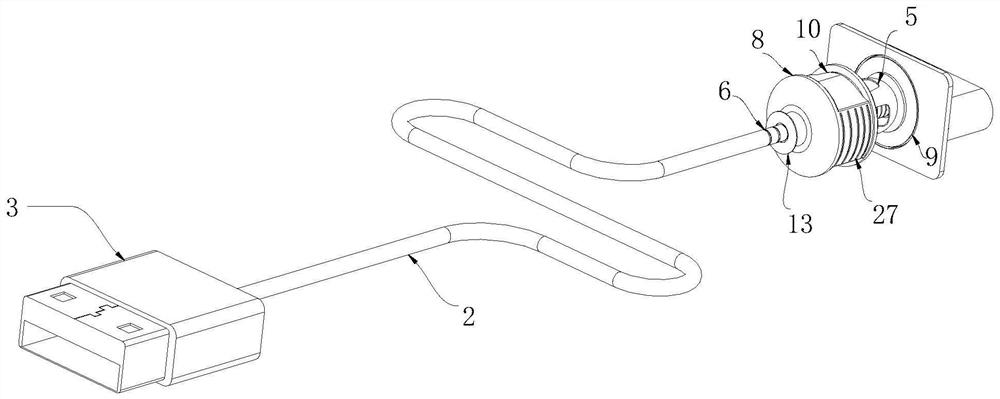 A mobile phone connector detachment prevention structure