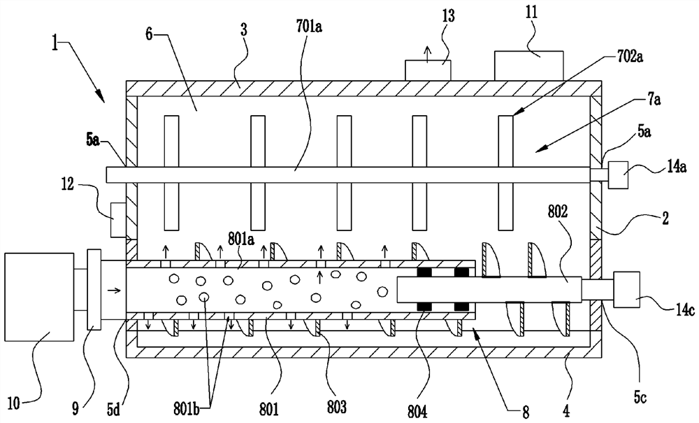 Sludge drying device and using method thereof