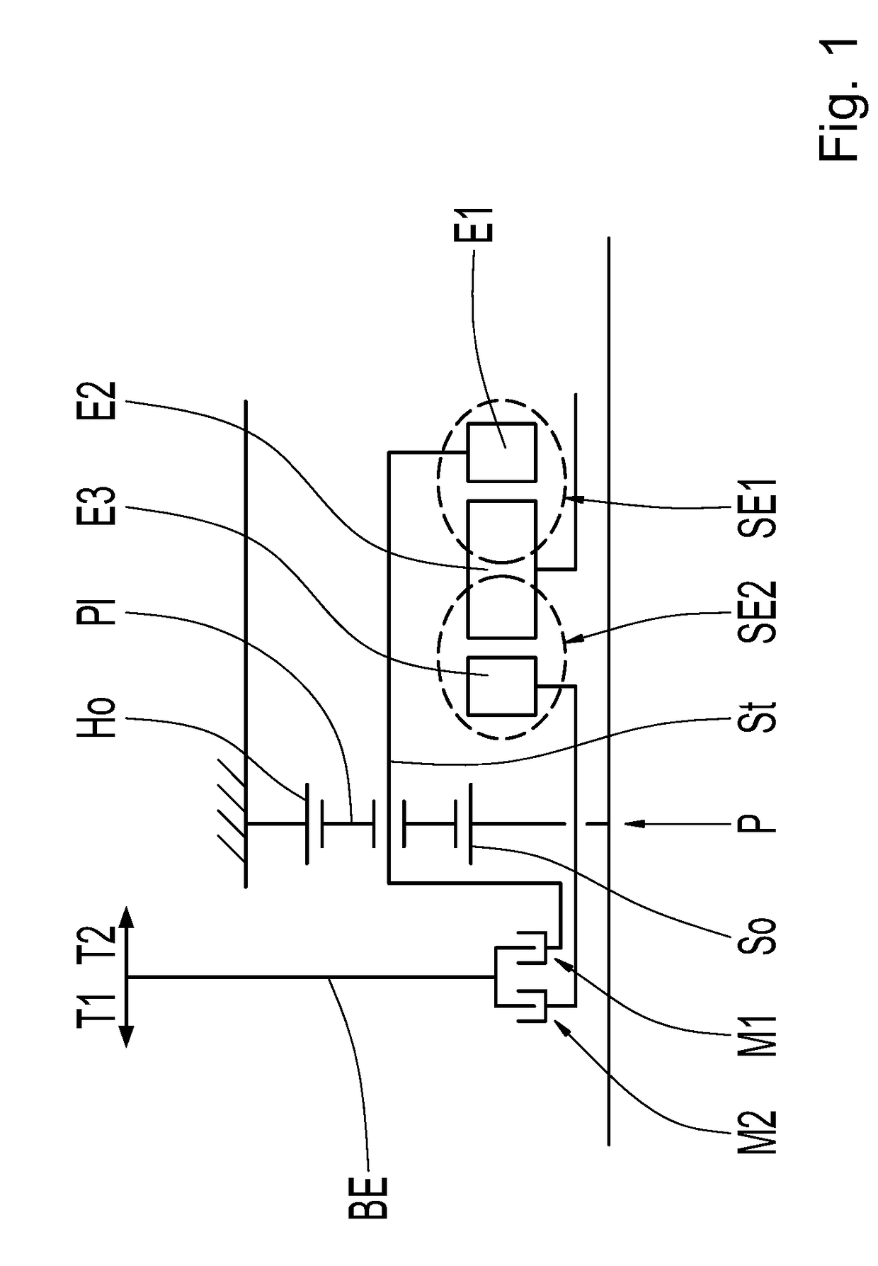 Device for Switching a First and Second Switching Element, and Transmission Comprising Such a Device