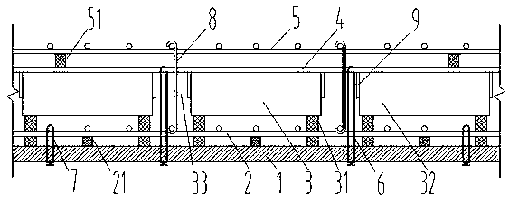 Construction method facilitating guarantee of hollow floor structural size