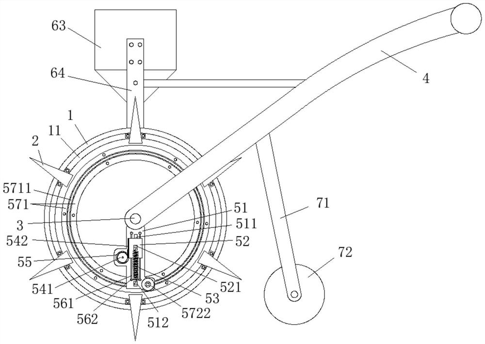 A rolling seeding device