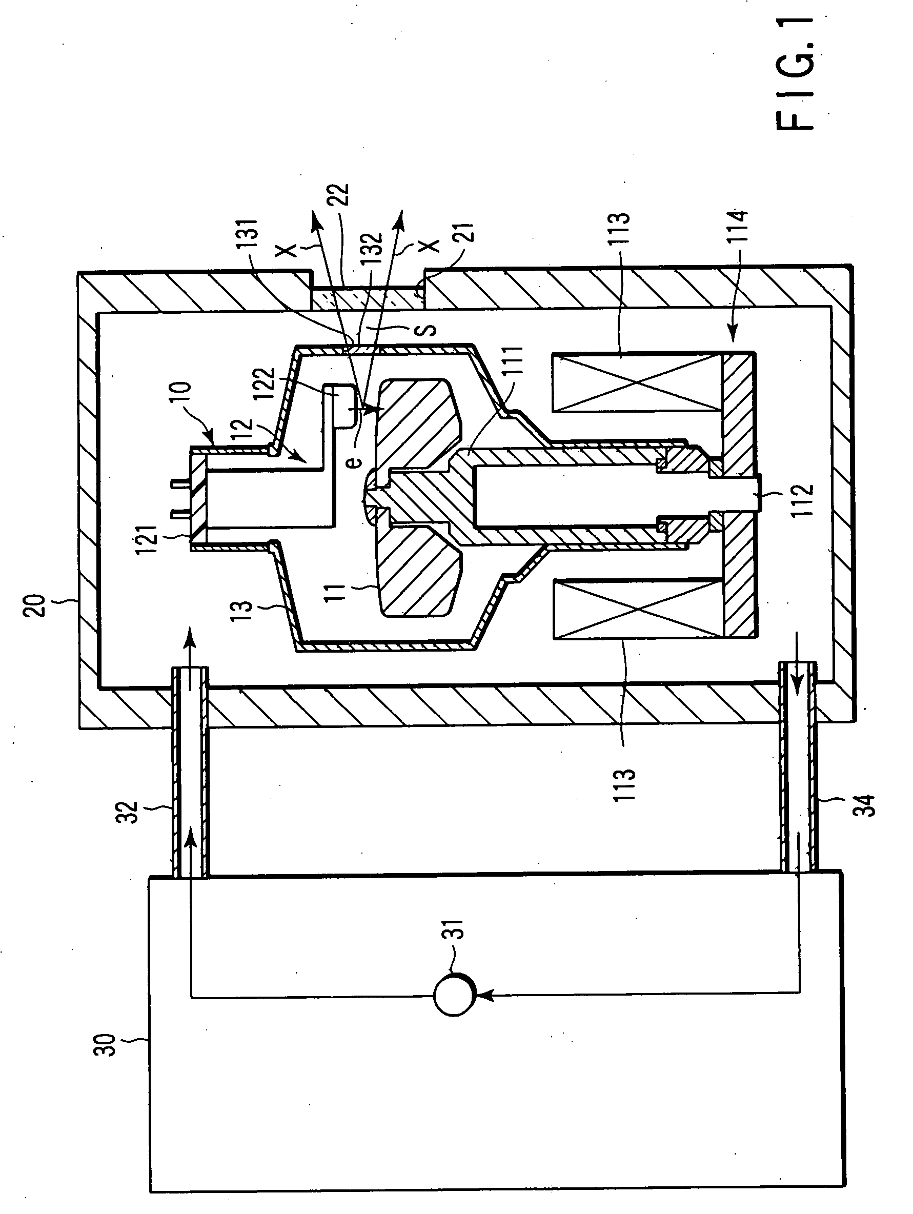 Rotary anode X-ray tube device