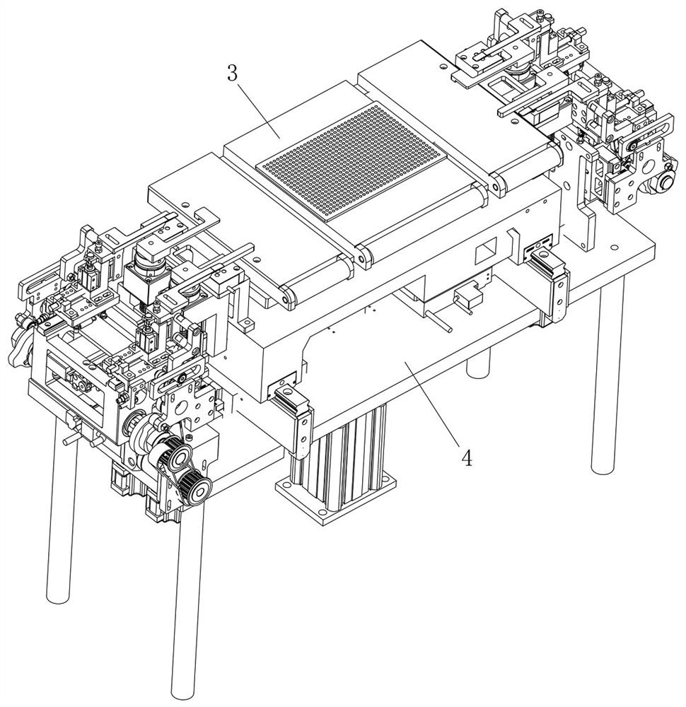 An automatic diaphragm pressing and stacking device for pressing pole pieces