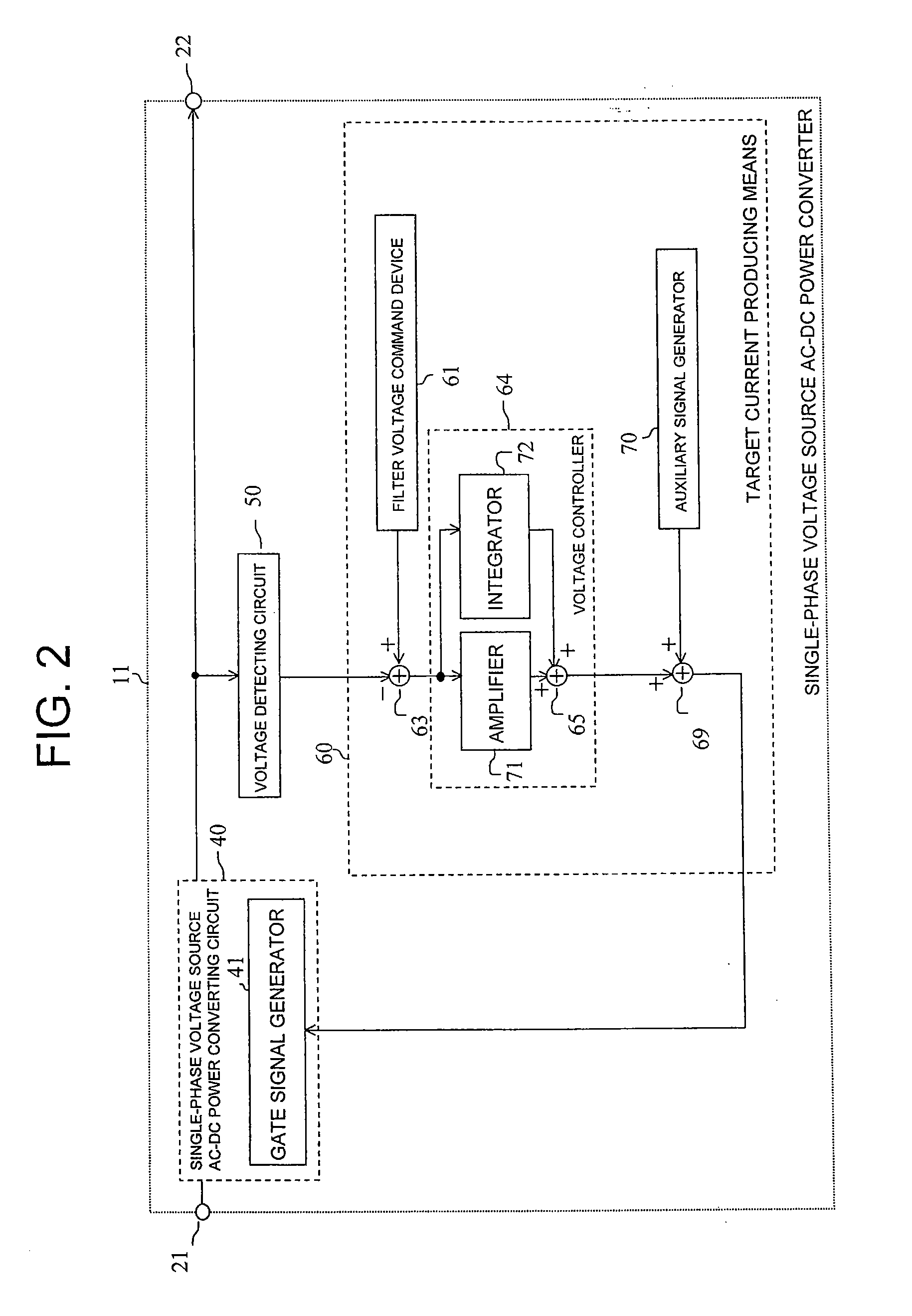 Single-phase voltage source ac-dc power converter and three-phase voltage source ac-dc power converter