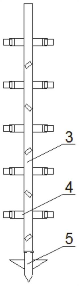 Combined pile drill rod, drilling tool and combined pile manufacturing method