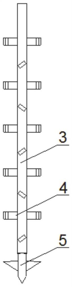 Combined pile drill rod, drilling tool and combined pile manufacturing method