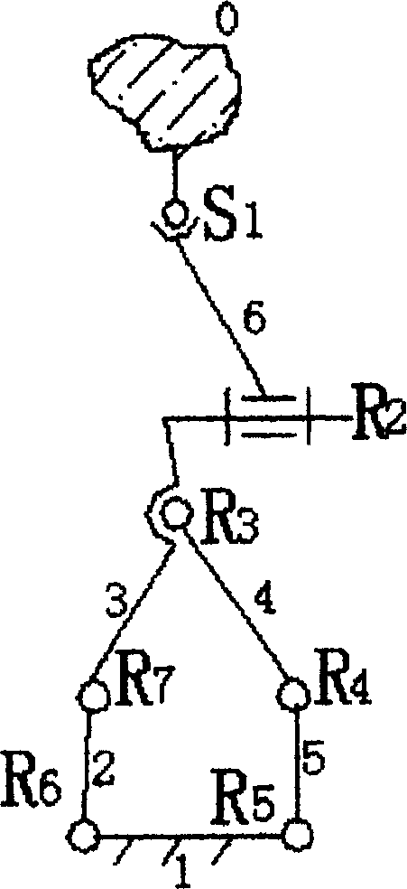 Parallel mechanism with six degrees of freedom used for virtual shaft numerical control machine tool and parallel robot