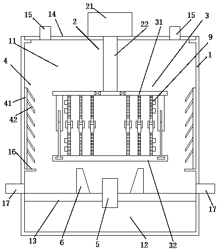 Airflow impact type nonferrous metal smelting device