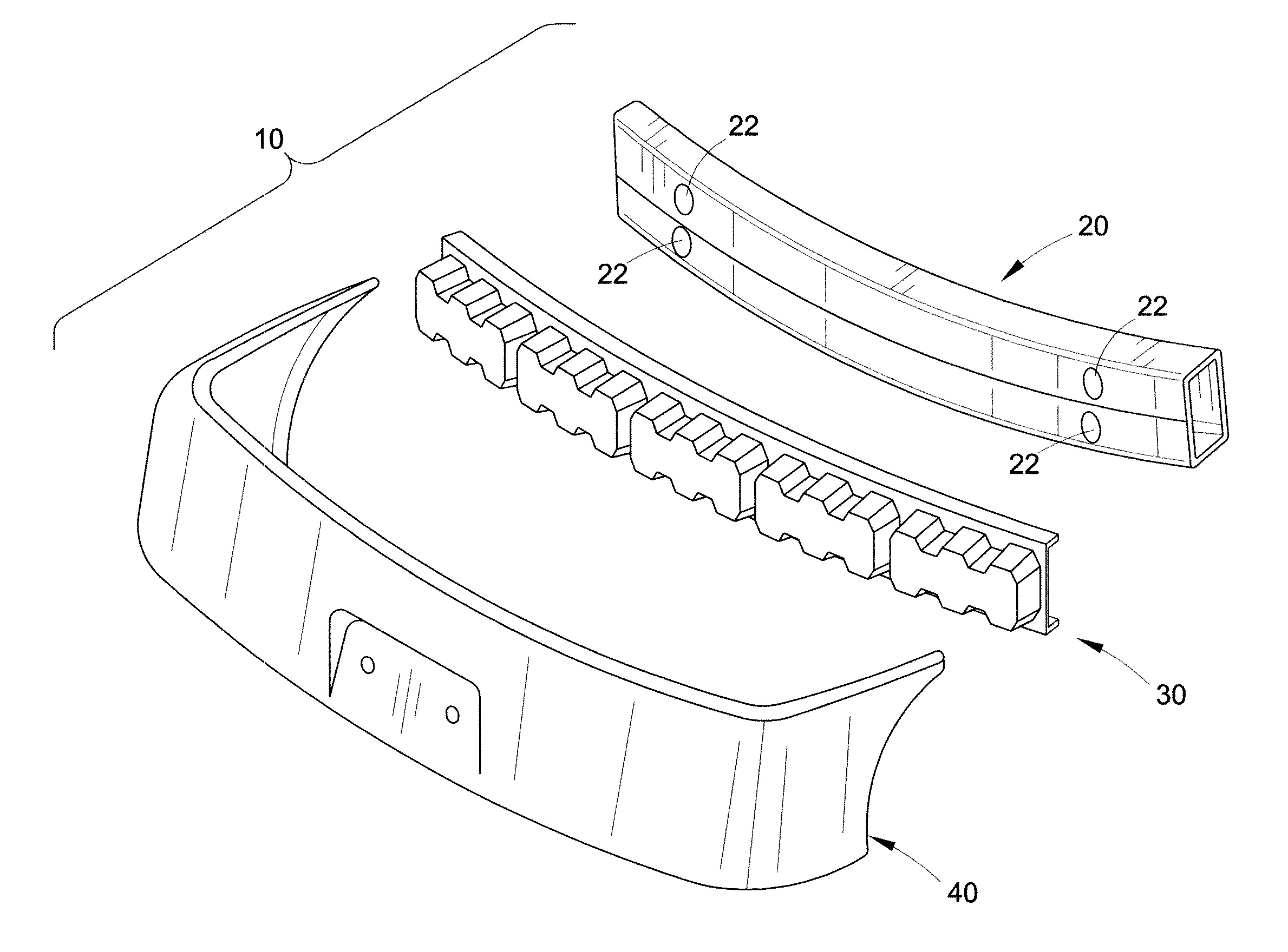 Vehicle bumper system with energy absorber