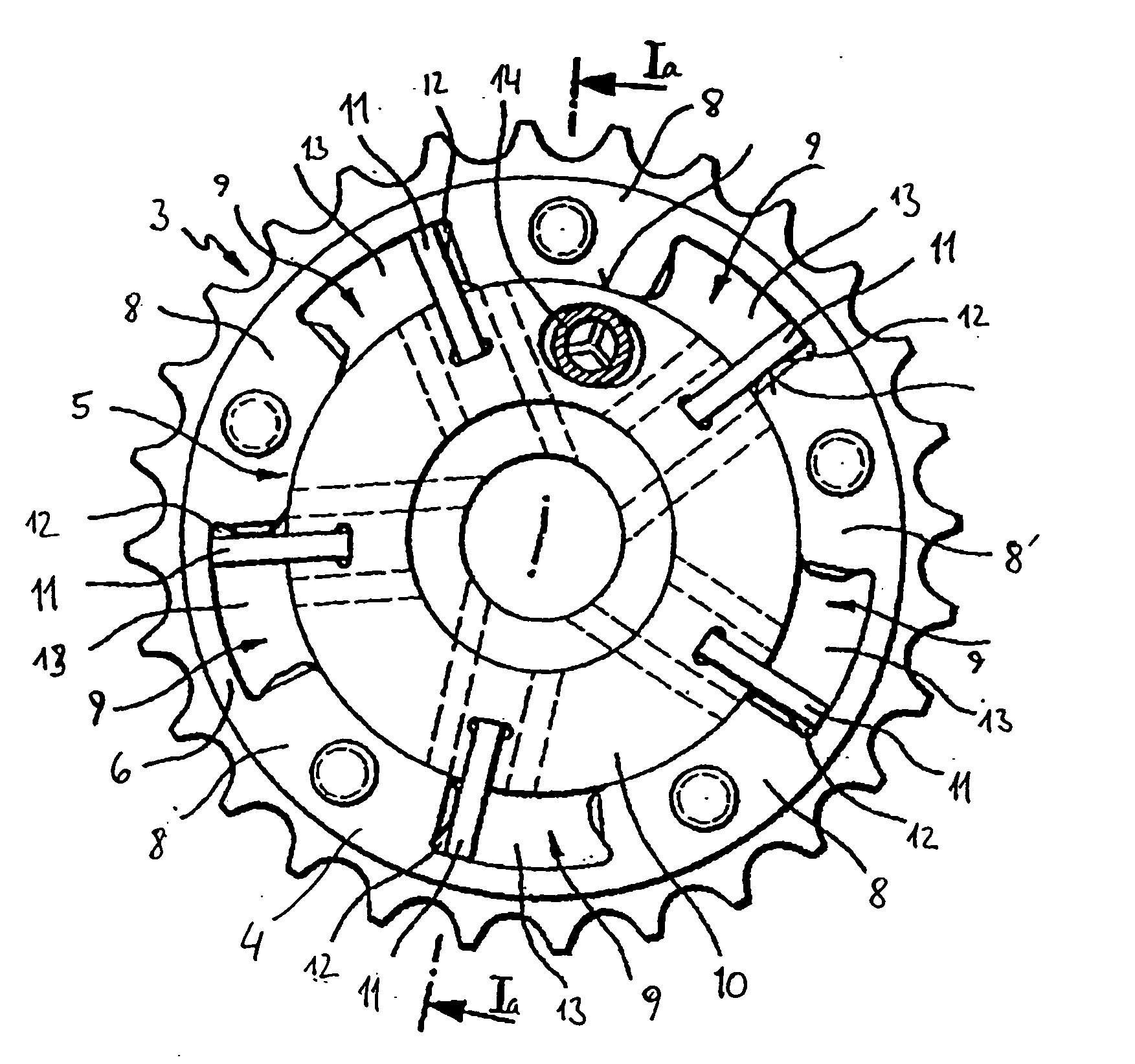 Internal combustion engine having a hydraulic device for adjusting the rotation angle of a camshaft relative to a cranks haft