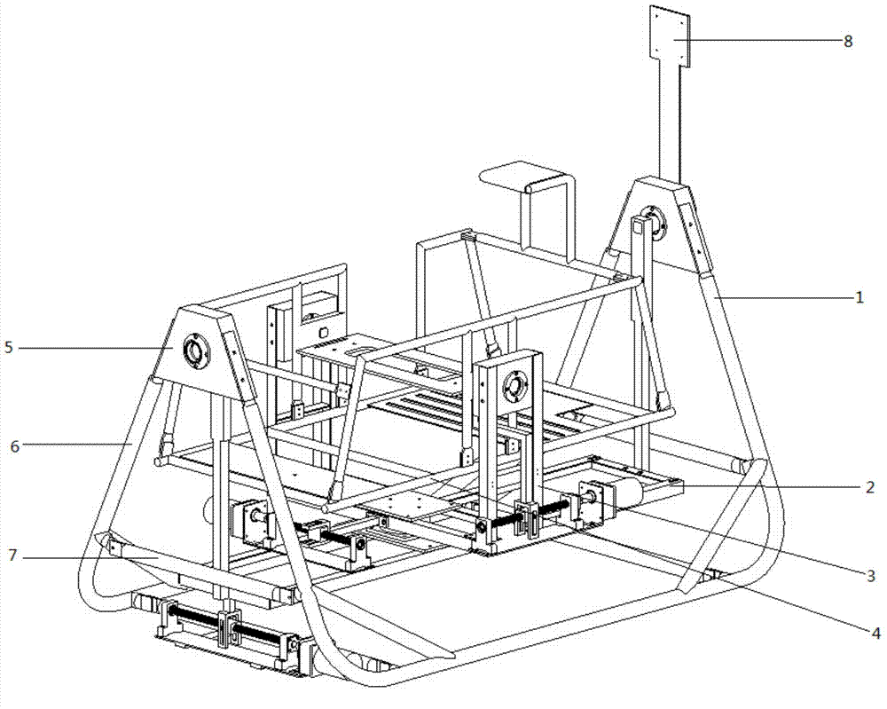 Motor-driven three degrees of freedom removable dynamic race game motion simulator