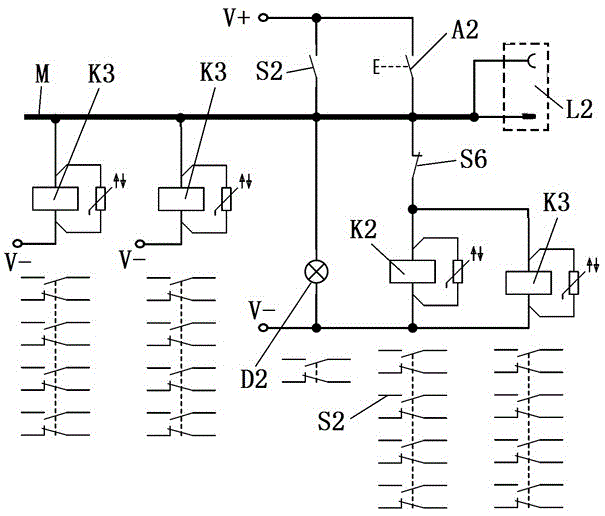 Activating and sleeping control circuit of urban rail train