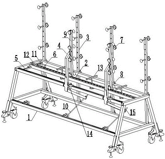 Air duct model clamping tool for diesel locomotive ventilation experiment