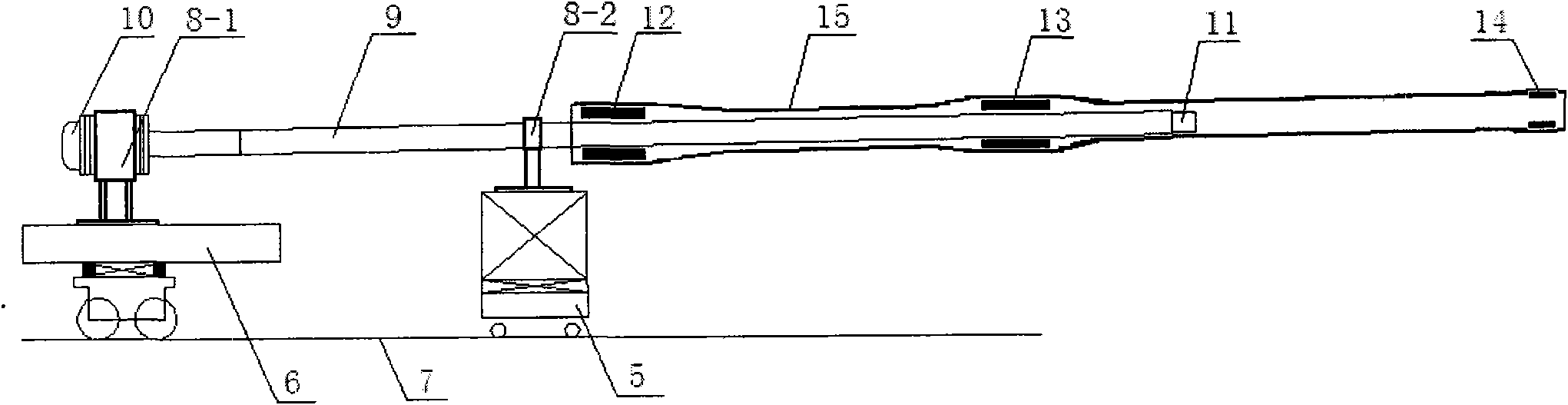 Method for installing tail shaft on 10,000DWT roll-on-roll-off ship as well as dedicated roller tool