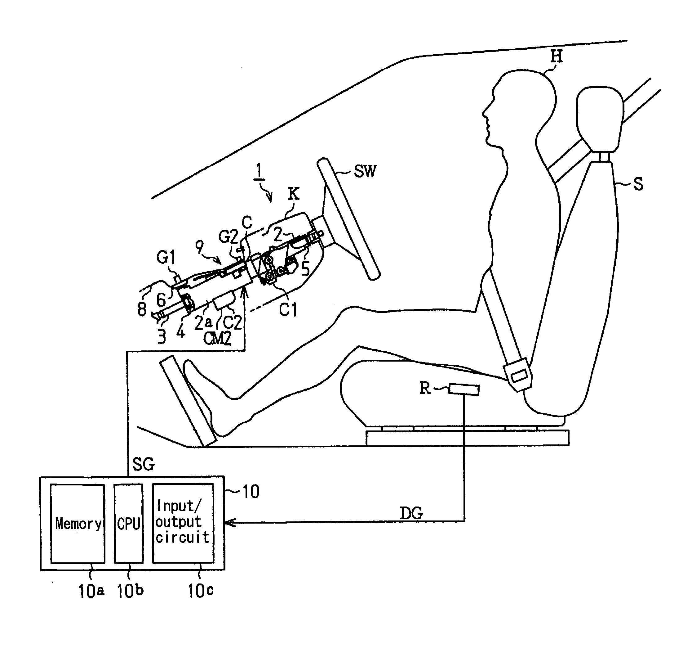 Energy absorbing steering apparatus