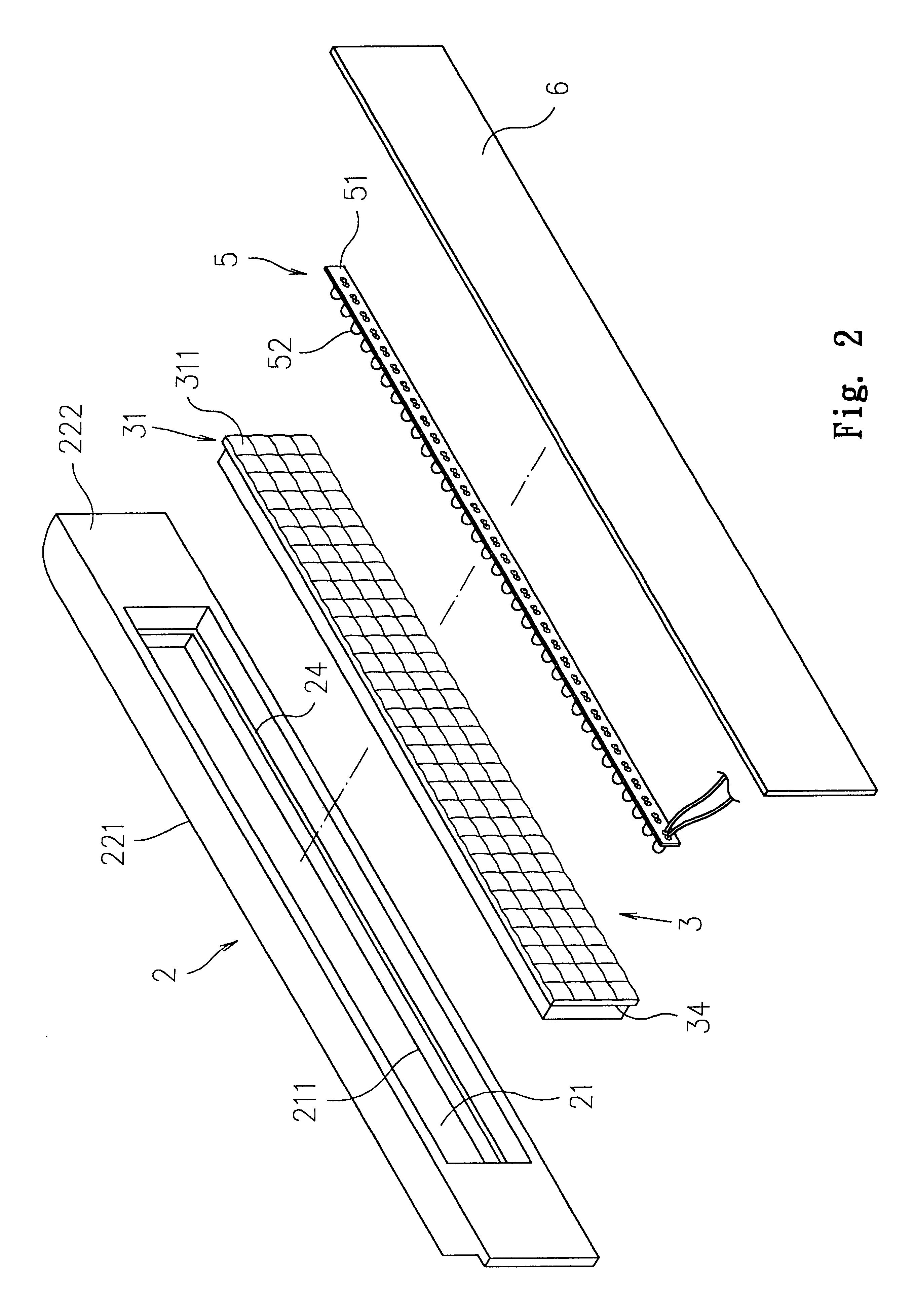 Illuminating rubbing strip for a car