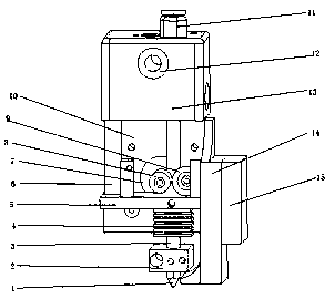 Head device for 3D printer